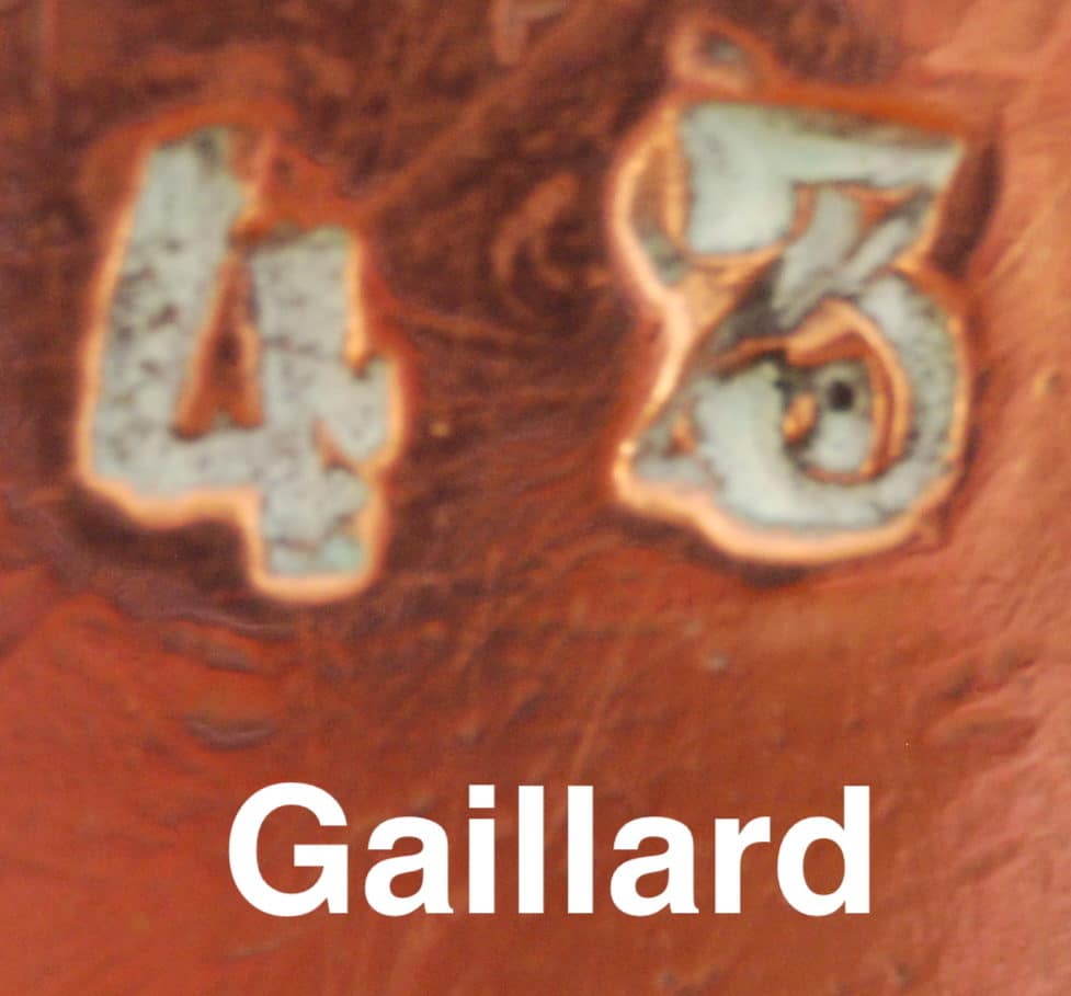 Using typefaces to identify vintage copper