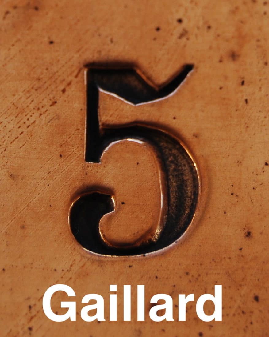 Using typefaces to identify vintage copper